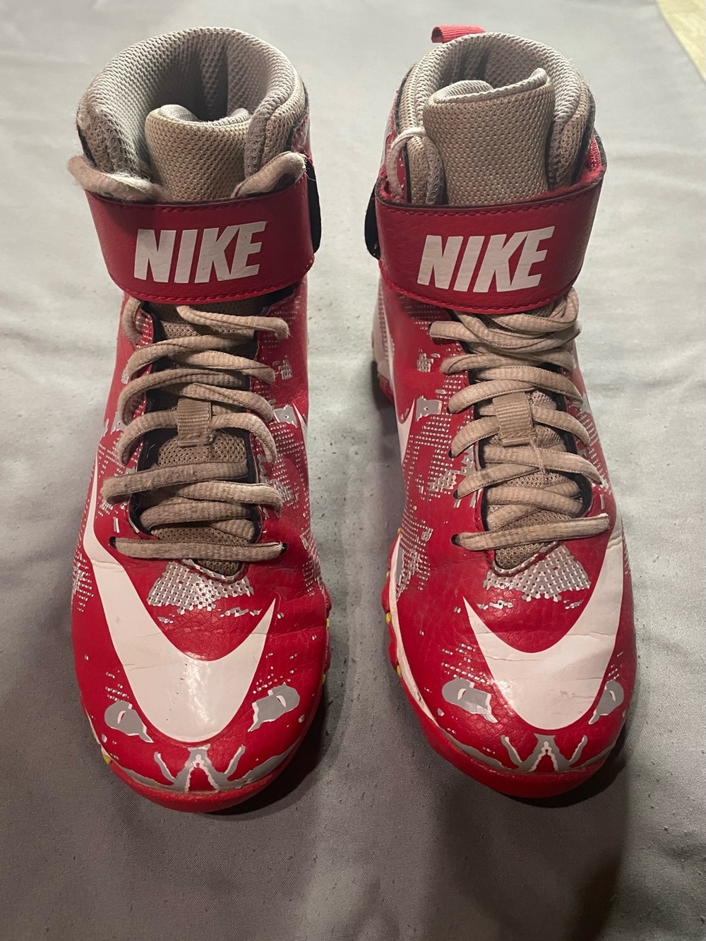Kids 2 Youth Nike Football Cleats Red White